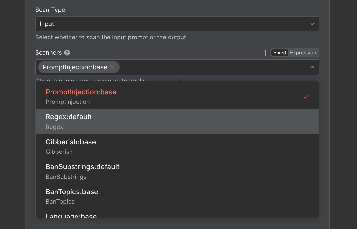 API key credentials